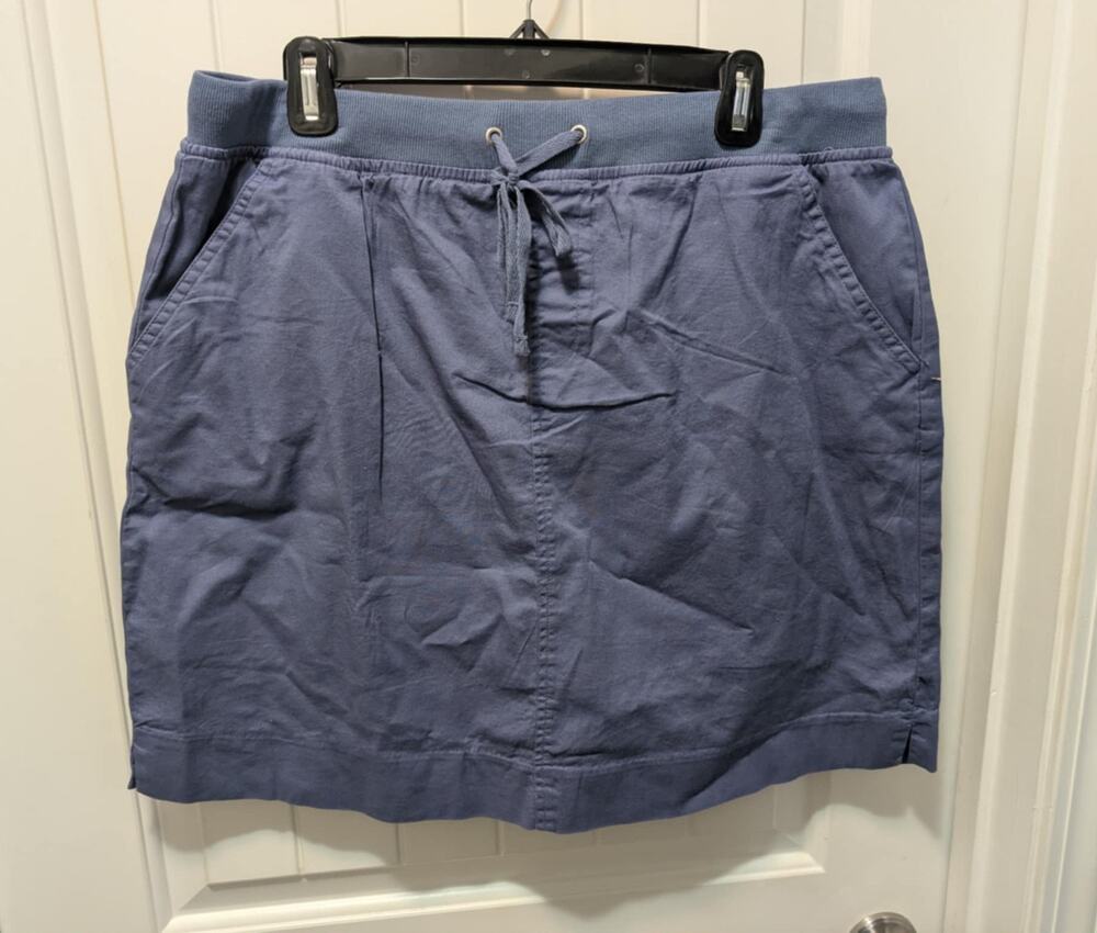 Fresh Skirt Skort Navy Blue Women's 12 Pull On Elastic Waist Drawstring Pockets